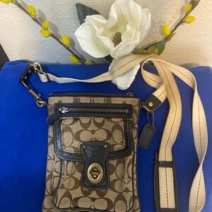 Coach Brown and Black Signature Bag